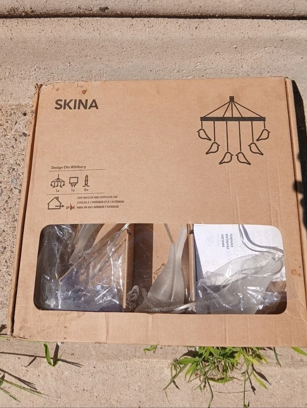 Rare Vintage 2006 IKEA SKINA Bird Mobile Chandelier Hanging Light